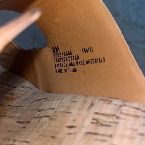 Kork-Ease Saffron Slide Leather‎ Sandal Cork Woodgrain Brown Terra 8 - Picture 7 of 8